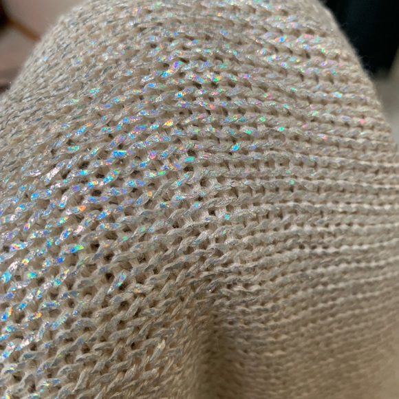 Iridescent Babaton Linen & Silk Knit Sweater Size M - Picture 1 of 5